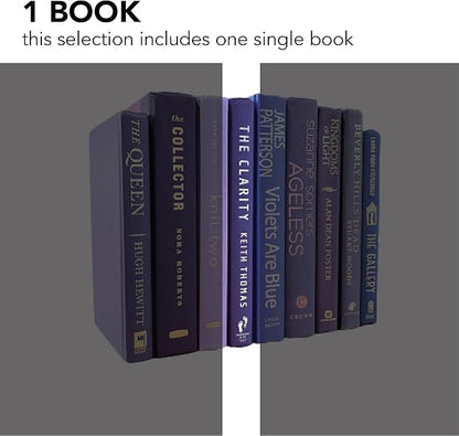 Real Books by Color® (1 Single, Purple) Decorative Bookshelf Home Decor Shelf Styling Photo Prop