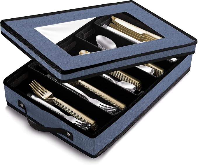 Flatware & Utensil Storage, Durable Silverware Storage Box by HearthHarbor