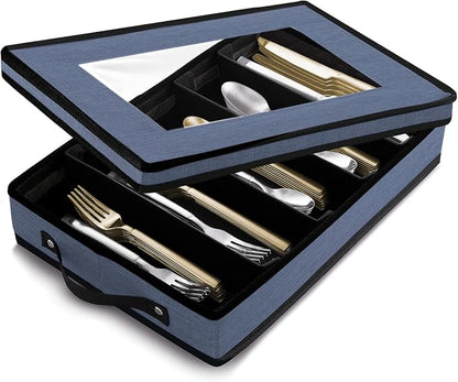 Flatware & Utensil Storage, Durable Silverware Storage Box by HearthHarbor