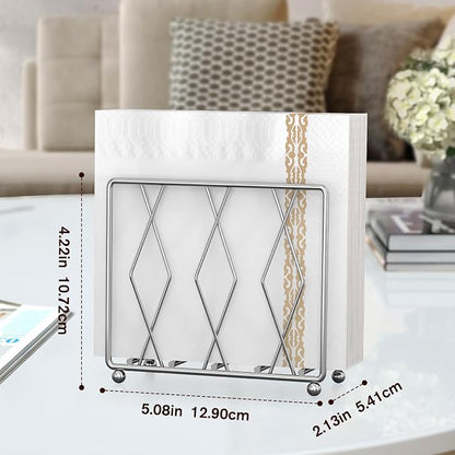 Napkin Holder for Table, Modern Metal Stand for Kitchen Counter | Raised metal - Image 2