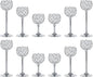Crystal Metal Tealight Candlestick, Bling Bowl Candelabras, Tall Crystal Candle Holders Elegant Candle Centerpiece for Dining Table Wedding Home Mantel Decor(Silver, 4Sets(12 Pcs))
