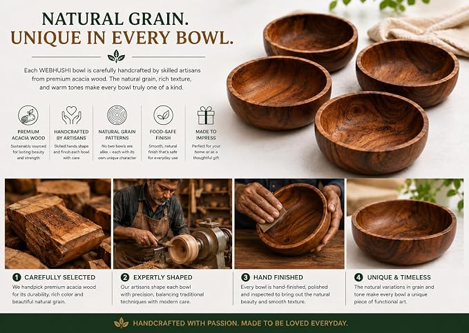Acacia Wood Bowls - Image 5