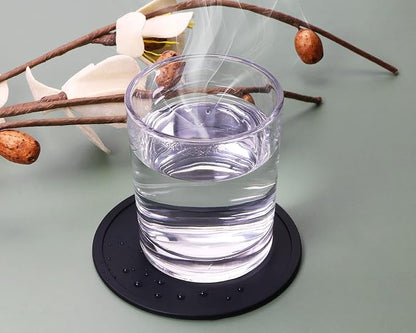 ONLYKXY 3 Pieces 3.93 Inch Silicone Coasters, Round Coasters - Image 2