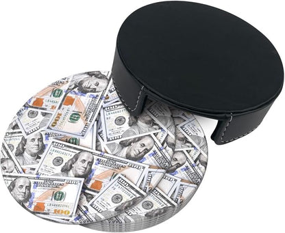 Novelty Funny Money Dollar Pattern Coasters - Image 9