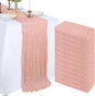 12 Pack 10Ft Blush Pink Cheesecloth Table Runner 23 x 120 Inch | Gauze Rustic by CKIKU