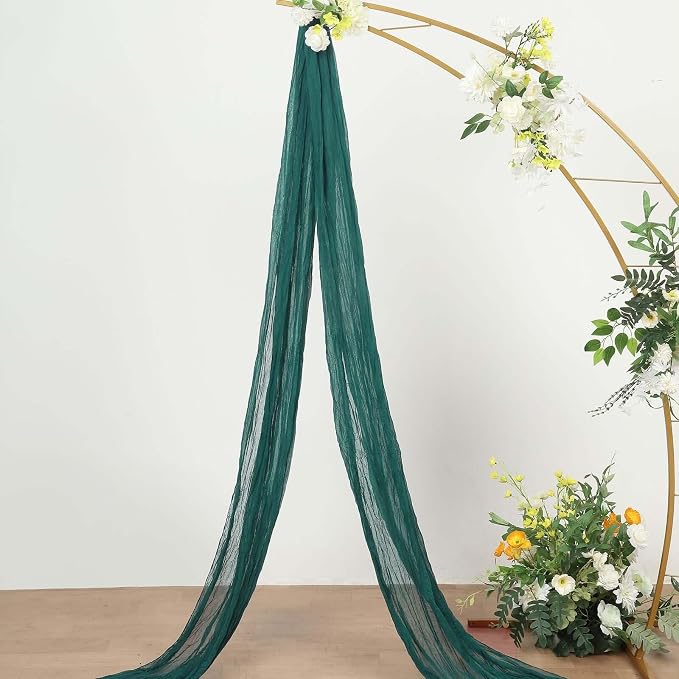 Efavormart 20ft Peacock Teal Gauze Cheesecloth Wedding Arch Drapery Fabric - Image 2