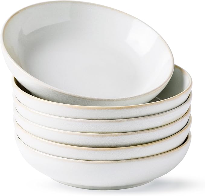 AmorArc 8.5'' Large Ceramic Pasta Bowls, 36oz Stoneware Pasta Serving Bowls Set by AmorArc