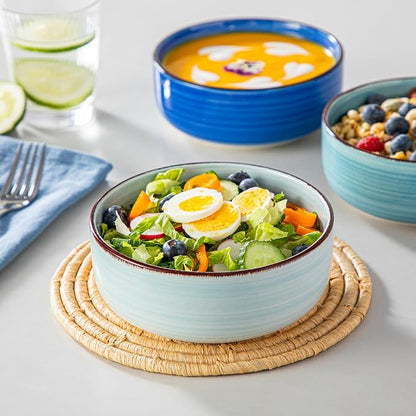 vancasso Bonita Cereal Bowl Set of 6, 24 Oz Ceramic Bowls - Image 5