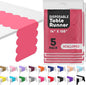 Hot Pink Scallop Table Runner, Disposable Plastic, 5 Pack by Swanoo