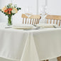 maxmill Rectangle Tablecloth Weaved Pattern Waterproof Spillproof Wrinkle Free Table Cloth, Kitchen Dining Tabletop Decoration, Fabric Table Cover for Holiday Parties, 52 x 108 Inch, Ivory