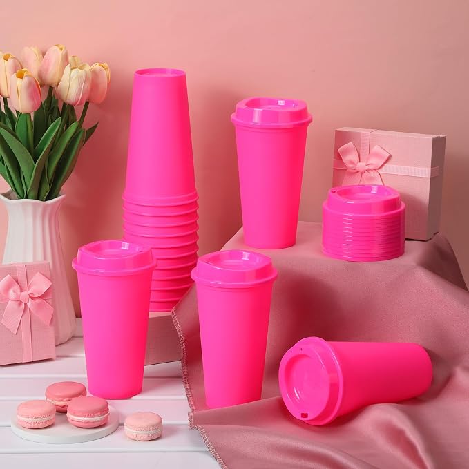 Domensi 15 Pack Reusable Plastic Coffee Cups - Image 3