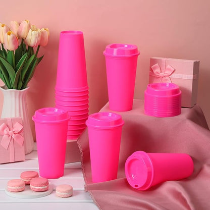 Domensi 15 Pack Reusable Plastic Coffee Cups - Image 3