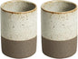 Gaolinci 2 Pcs Vintage Stoneware Style Ceramic Mouthwash Cups, Bathroom by Gaolinci