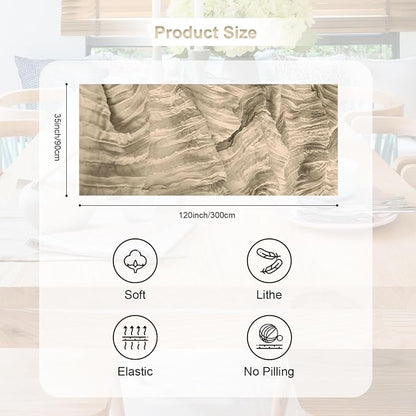 1 Pack Khaki Cheesecloth Table Runner 35x120 Inch 10Ft Rustic Gauze Cheese - Image 3