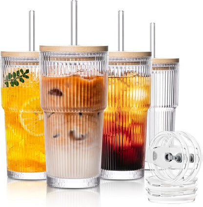 SoulTimes 20oz Ribbed Glass Tumbler by SoulTimes