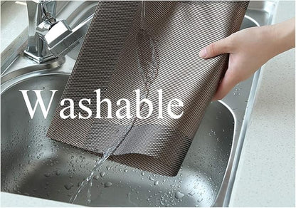 Placemats Vinyl Twill Weave Heat-Resistant Table Mats Washable Kitchen Placemats for Dinig Table Set of 6 (Gold)