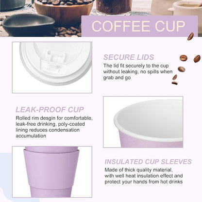 Patelai 48 Pcs 12 oz Disposable Coffee Cups - Image 3
