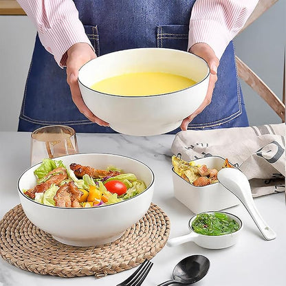 QINLANG 60 Ounces Large Soup Bowl, 8 Inches Pho Bowls, Large Ramen Bowls Set of - Image 3