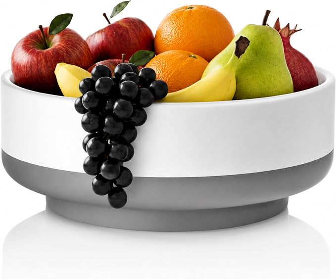 Concrete Fruit Bowl for Kitchen Counter by GennuaKitchen