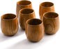 Hiceeden 6 Pack Wooden Tea Cups, 5 Oz Japanese Tea Cups Handmade Natural Wood by Hiceeden