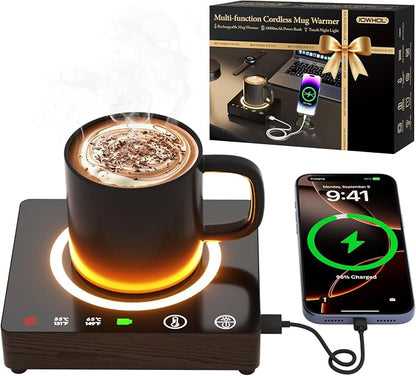 Mug Warmer, Portable Charger, Wireless Coffee Cup Warmer by WHOLEV
