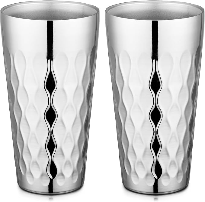 Beasea Stainless Steel Cups 19 oz, 2 Pack Large 18.6oz 550ml Stainless Steel by Beasea