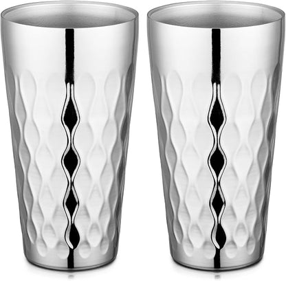 Beasea Stainless Steel Cups 19 oz, 2 Pack Large 18.6oz 550ml Stainless Steel by Beasea