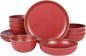 Gibson Home Rockabye 12 Piece Double Bowl Melamine Dinnerware Set by GibsonHomewares