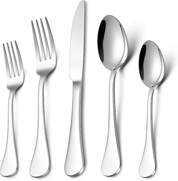 LIANYU 30-Piece 18/10 Flatware Set by LIANYU