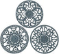 Extra Thick Silicone Trivet Mat for Hot Dishes, Hot Pots and Pans, Pot Holder, Hot Pad to Portect Your Table and Countertop, Kitchen Decor and Accessories,Warm Grey,Set of 3