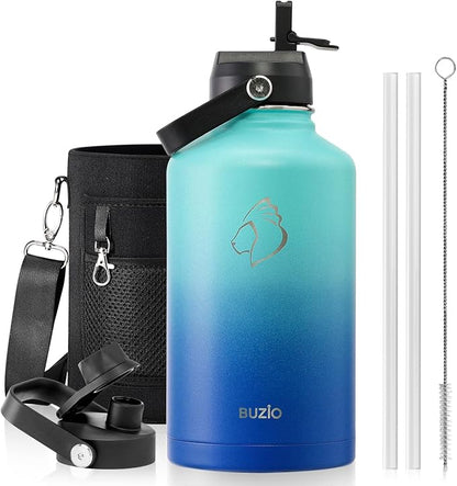 BUZIO 64 oz Insulated Stainless Steel Water Bottle by BUZIO
