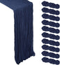 10 Pack 17 x 108 Inch Navy Blue Table Runner Cheesecloth | Gauze Cheese Cloth by Heneger