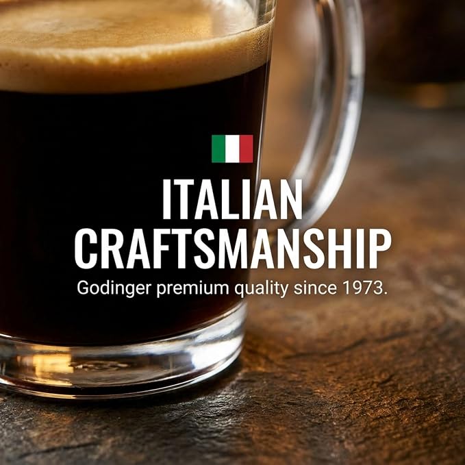Godinger Coffee Mugs, Italian Made Glass Coffee Mug, Hot Beverage Tea Cups - Image 8