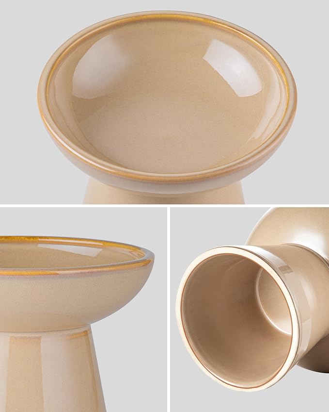 vancasso Elevated Cat Food Bowls 2-Pack, 6.2" Wide Shallow Cat Feeding Bowl - Image 9