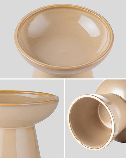 vancasso Elevated Cat Food Bowls 2-Pack, 6.2" Wide Shallow Cat Feeding Bowl - Image 9