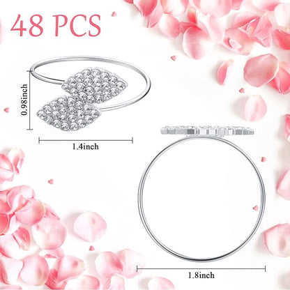 Hotop 72 Pcs Silver Napkin Rings Set - Image 7