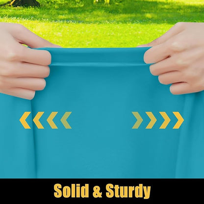Smiry Rectangle Picnic Table Cloth, Waterproof Elastic Fitted Tablecloths for 5 Foot Tables, Washable Polyester Table Cover for Camping, Indoor and Outdoor (Teal 30"x60")