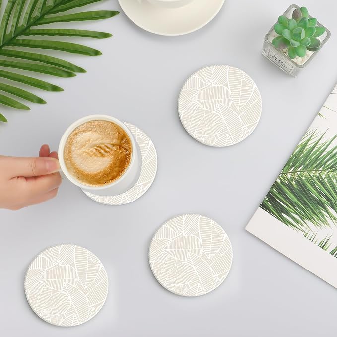 Ceramic Absorbent Table Coasters Set of 2 - Image 6