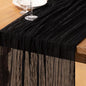 DeZerlor Black Cheesecloth Table Runner 1 Pack Halloween Runner | 120Inches by DeZerlor