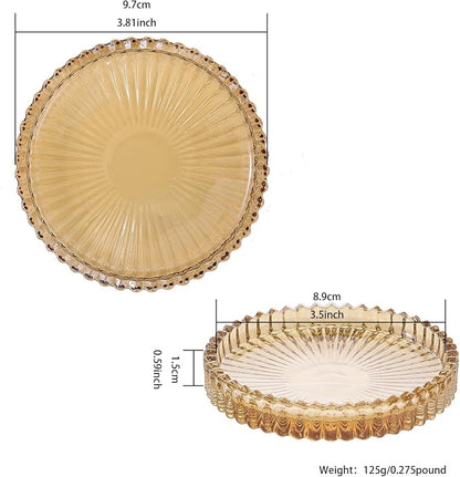 Glass Coasters Round Cup Mat, Decorative Wine Bottle Coaster, Crystal Drink - Image 5