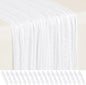 Showgeous 18 Pack White Cheesecloth Table Runner, 17 x 108 Inches | Boho by Showgeous