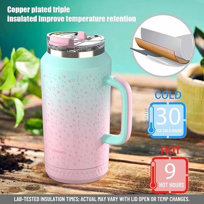 Hydraful 64 oz Tumbler with Handle and Straw - Image 4