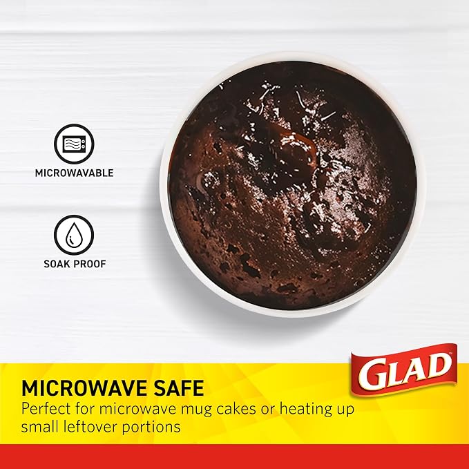 Glad Everyday Paper Snack Bowls, Semiellipse Abstract, 12 Oz, soak-proof - Image 3