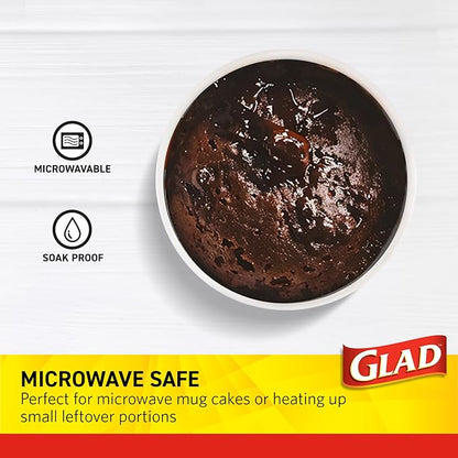 Glad Everyday Paper Snack Bowls, Semiellipse Abstract, 12 Oz, soak-proof - Image 3