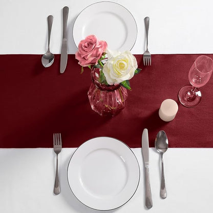 Manyshofu Maroon Satin Table Runner 12x108 - Image 8
