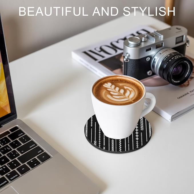 Contemporary Geometric Coasters Set of 6 Absorbent Coasters - Image 8