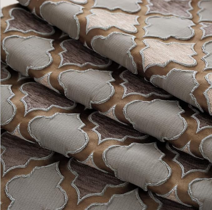 TM Modern Fall Jacquard Weave Geometric Table Runners Coffee Color - Image 4