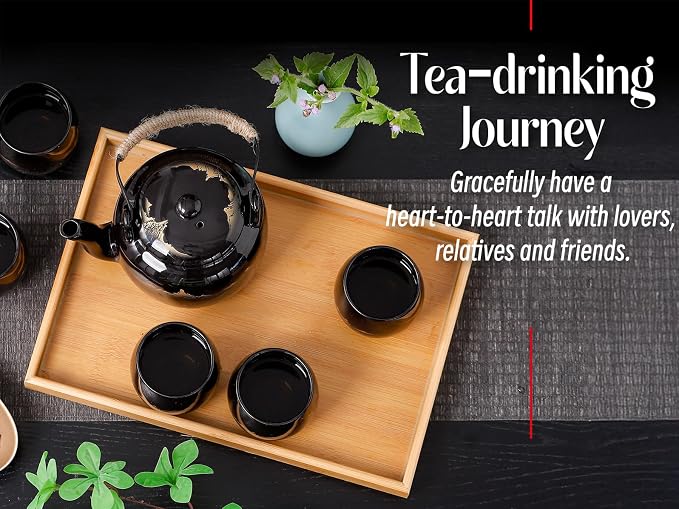 Japanese Tea Sets for Adults, Chinese Tea Set Gongfu Tea Set Japanese Teapot - Image 3