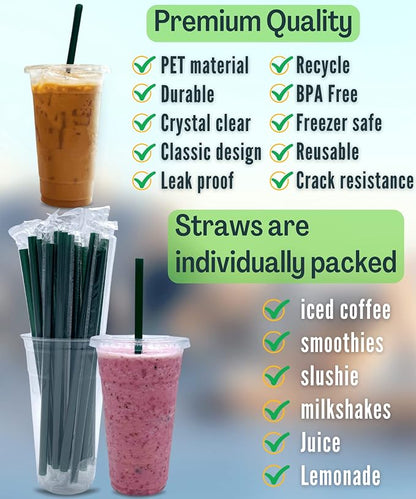 Cappatua 24 oz Clear Plastic Cups - Image 2