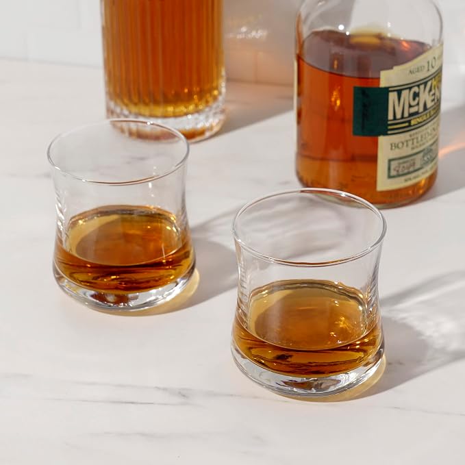 True Bourbon Glass, Whiskey Glasses, Home Bar Glassware, 10 oz Set of 4 - Image 5